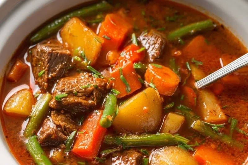 Crockpot Vegetable Beef Soup (full of flavor!)