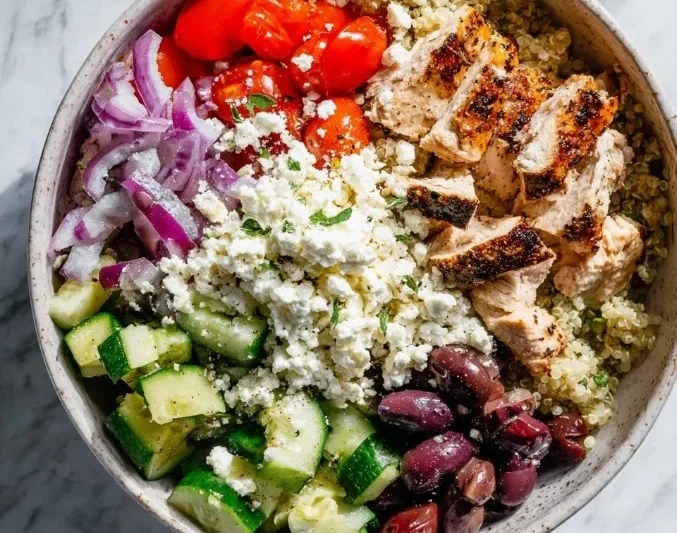 Greek Chicken Quinoa Bowl