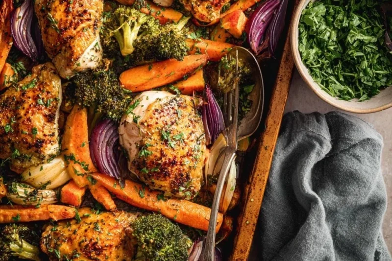 Italian Chicken and Vegetables Sheet Pan Dinner