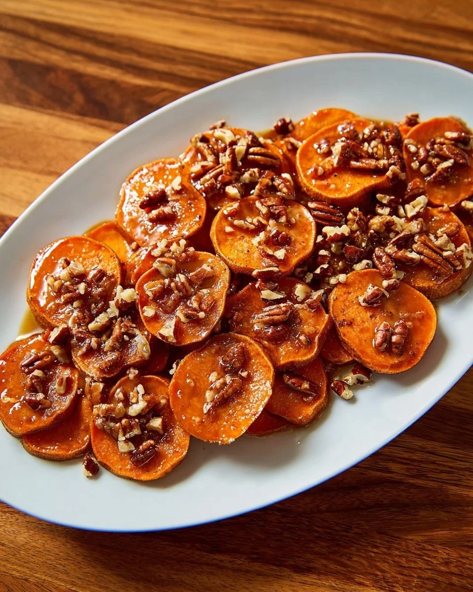 Delicious melting sweet potatoes served as a creamy side dish