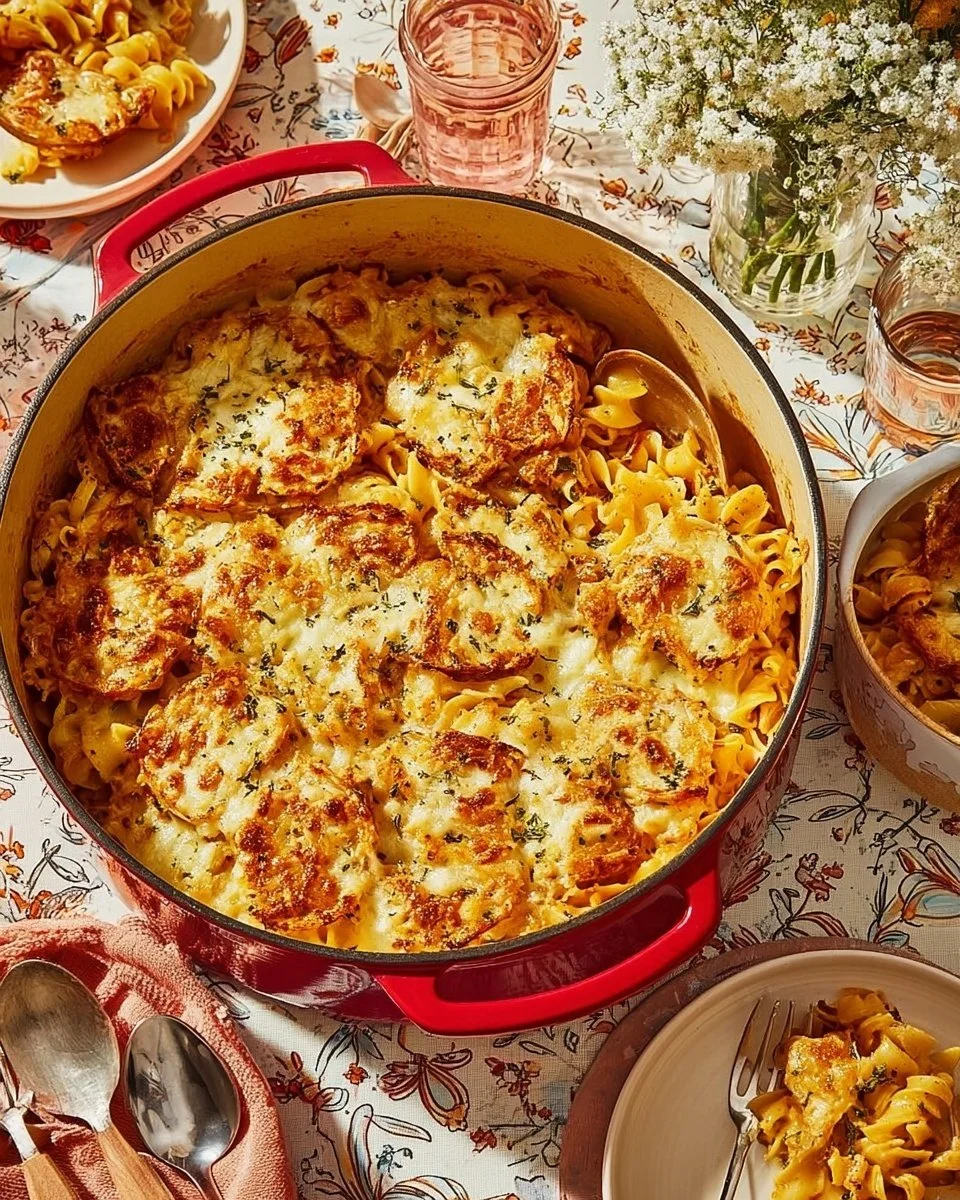 Delicious One-Pot French Onion Pasta with caramelized onions and melted cheese