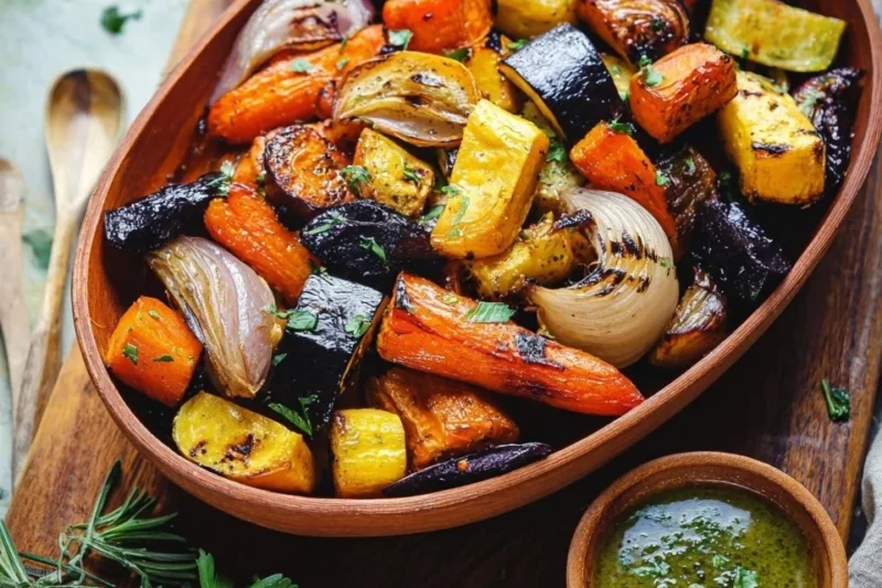 Roasted Root Vegetables with Balsamic Glaze