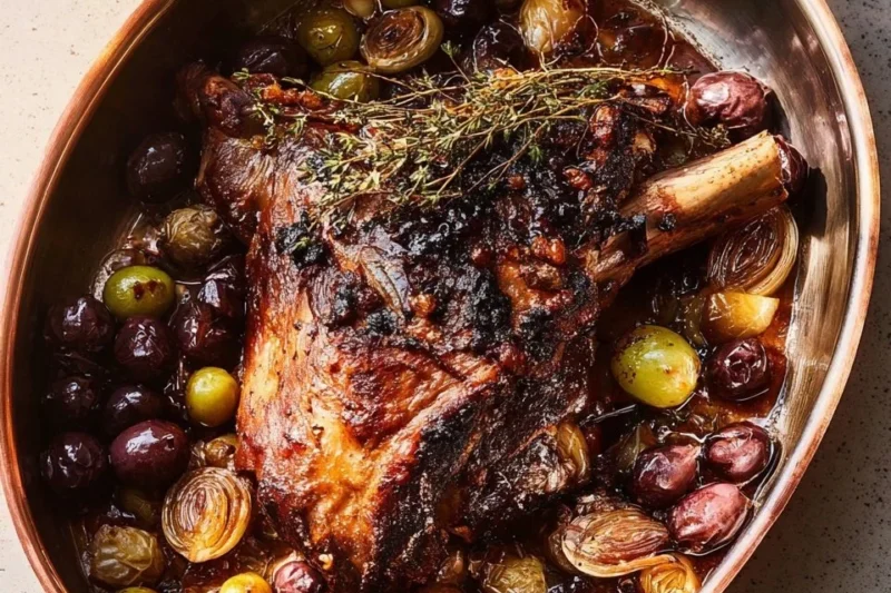 Slow-Roasted Lamb With Grapes