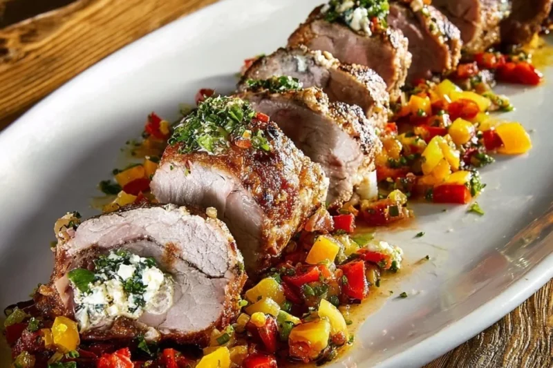 STUFFED PORK TENDERLOIN WITH HERBED CREAM CHEESE