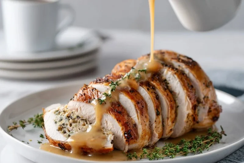Stuffed Turkey Breast with Gravy
